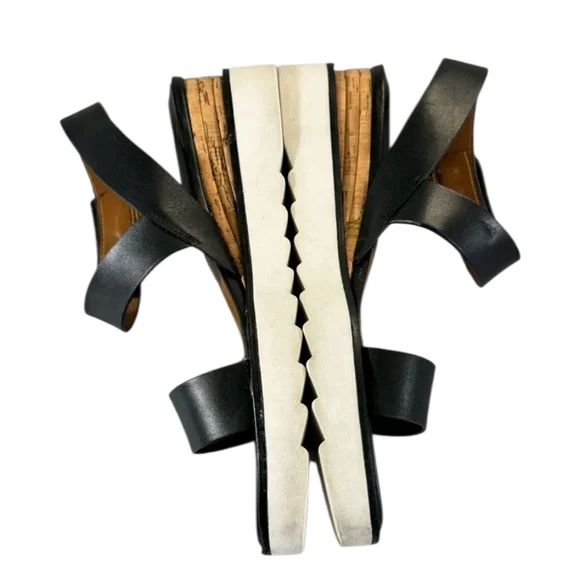 Franco Sarto Chiara Strappy Black Women Wedge Sandals  Size 8.5 - Picture 5 of 15